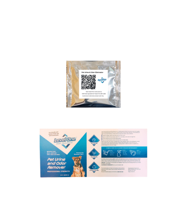 Professional strength pet urine odor remover 1-pack