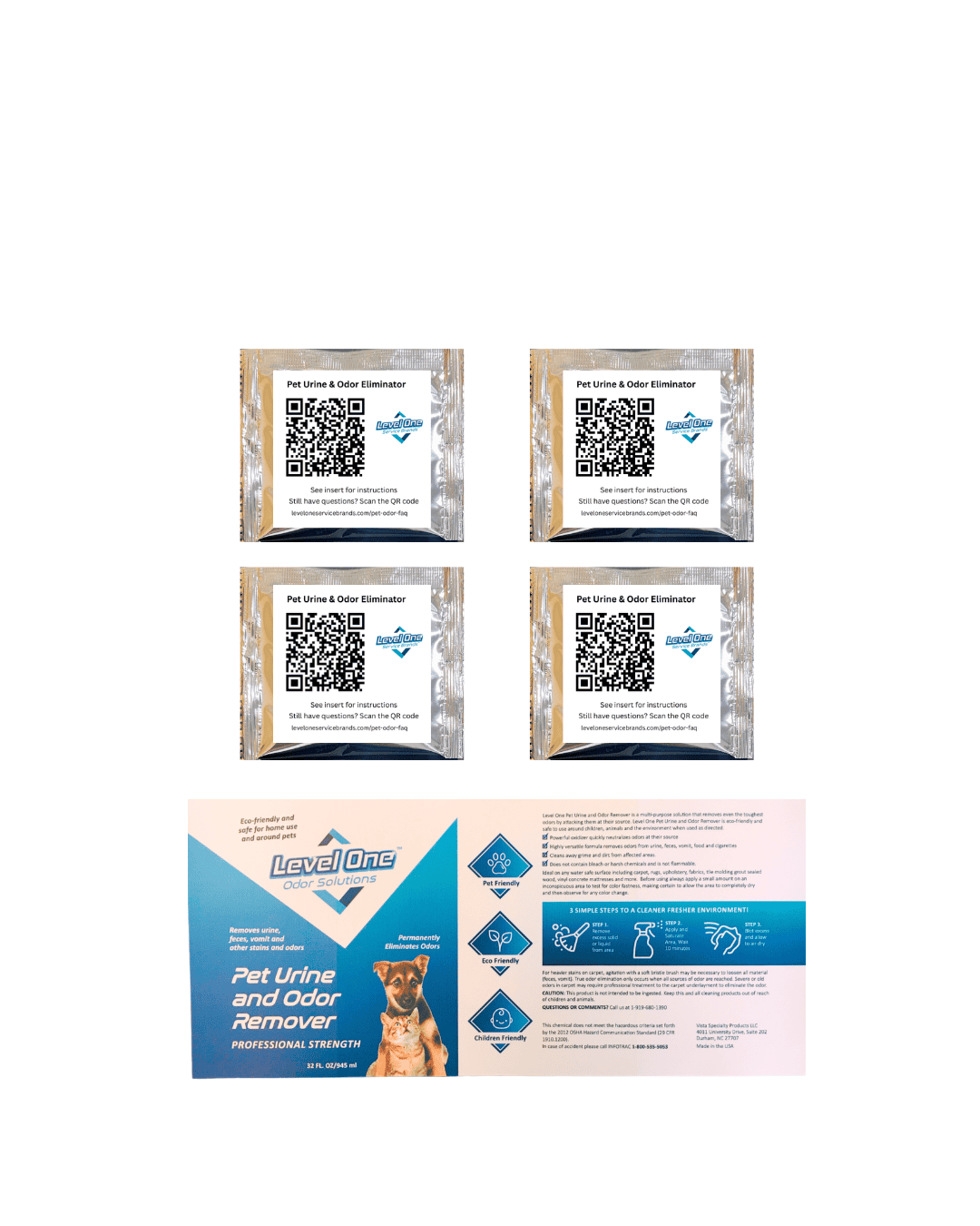 Professional strength pet urine and odor remover 4-pack value bundle