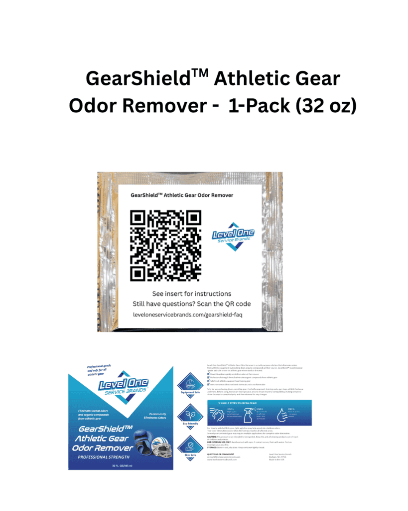GearShield Athletic Gear Odor Remover — 1-Pack concentrate packet
